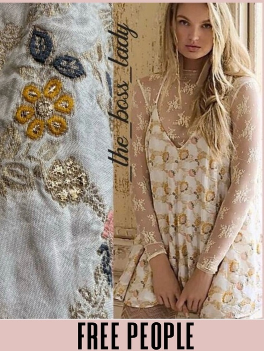 Free People romper floral embroidery one-piece playsuit jumpsuit onesie